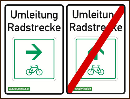 Radweg Umleitung