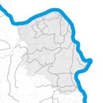 Toeristische regio Rheinhessen met fietsverbindingen